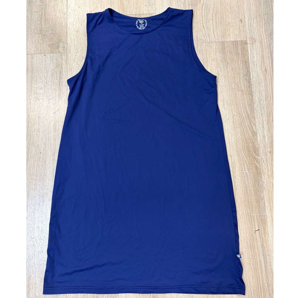 Banana Boat Womens Navy Blue UPF 50+ Sleeveless Swim Cover Up Dress XXL